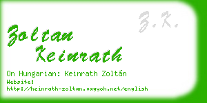 zoltan keinrath business card